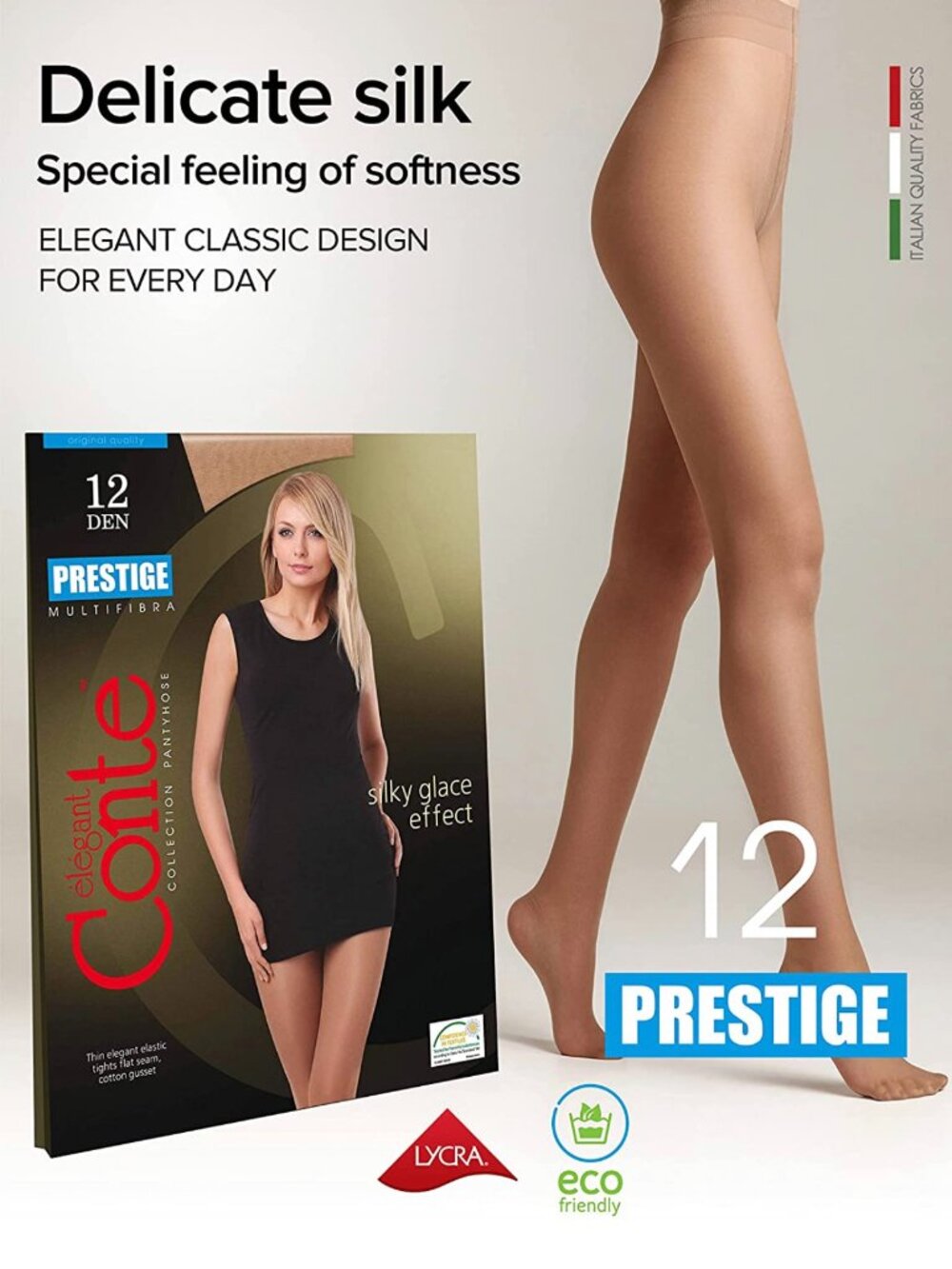 Conte Prestige 12 Den - Classic Sheer to Waist T-top Women's Tights (8С-59СП)